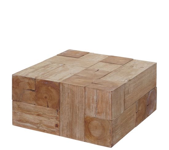 Table Basse De Salon Hwc-a15 Bois De Sapin Rustique Massif 30x60x60cm