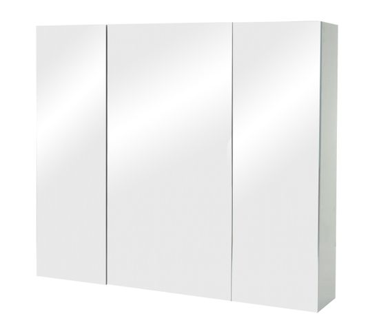 Armoire De Salle De Bain Avec Miroir Hwc-b19b 70x80x16cm Gris