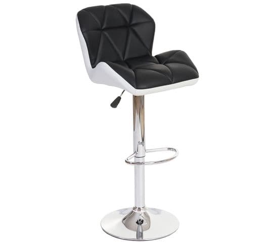 Tabouret De Bar Hwc-a92 Simlicuir Réglable En Hauteur Noir