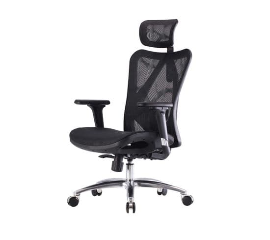 Sihoo Chaise De Bureau Ergonomique Charge Max. 150kg Noir