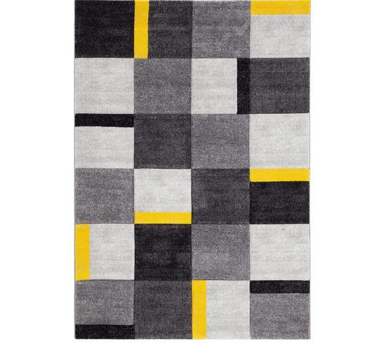 Tapis De Salon moderne YARI - Gris - 130x190 Cm