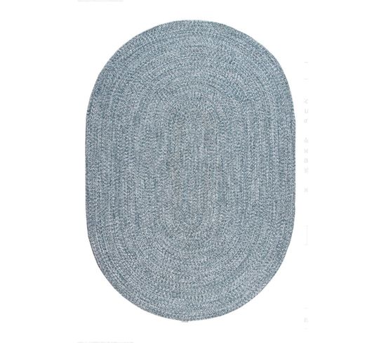 Tapis Juty En Jute - Bleu Ciel - 65x200 Cm