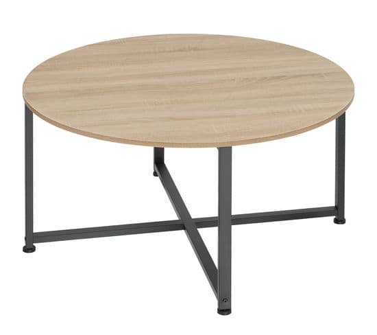 Table Basse Aberdeen 88,5x47cm - Bois Clair Industriel, Chêne Sonoma
