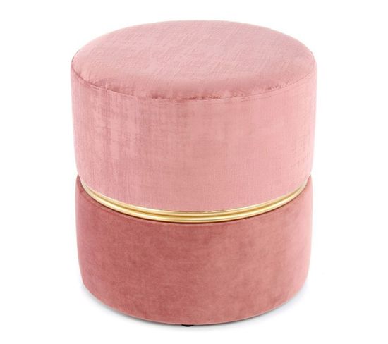 Pouf Rond Design "cleopatra" 40cm Rose