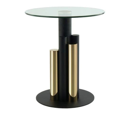Table D'appoint Design "paula" 50cm Or