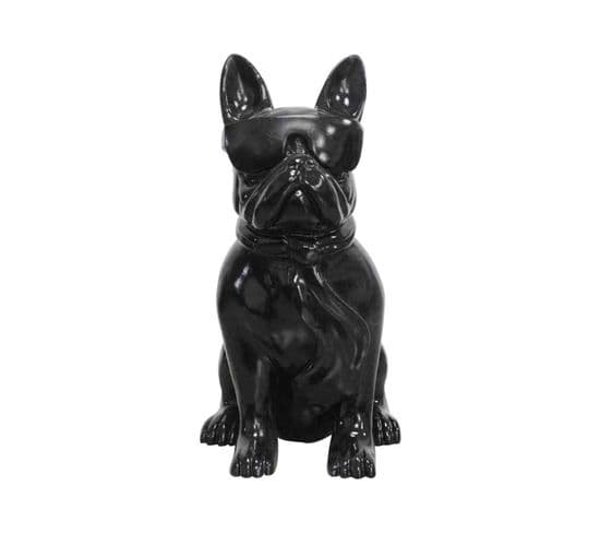 Sculpture Design Chien "dude" 37cm Noir