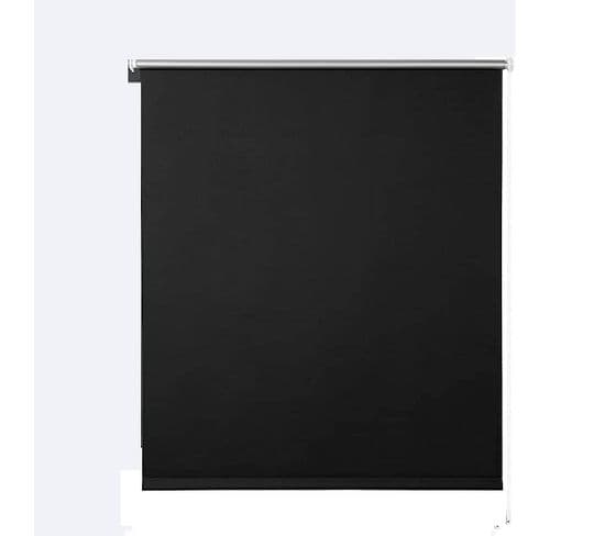 1x Store Enrouleur Occultant. Isolant Thermique Avec Revêtement Sans Perçage. 40x160 cm Noir.