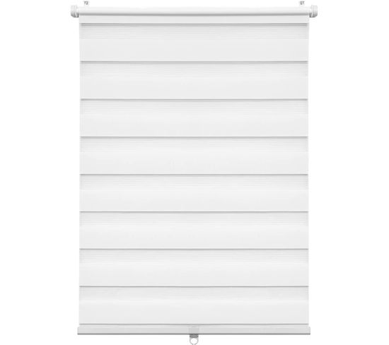 Store Enrouleur Double Sans Cordon À Rouleau Klemmfix Tamisant 70x150 cm Blanc