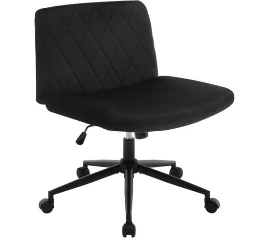 Chaise De Bureau À Roulette,chaise Coiffeuse,siège Pivotant En Velours,hauteur Réglable,noir