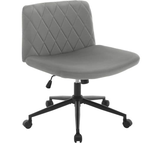Chaise De Bureau À Roulette,chaise Coiffeuse,siège Pivotant En Velours,hauteur Réglable,gris Foncé