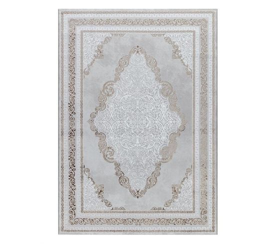 Tapis Oriental Gris Beige Dubai 94 Beige - 160x230 Cm