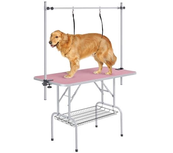 Table De Toilettage Pour Chien/chat/animaux Réglable Rose