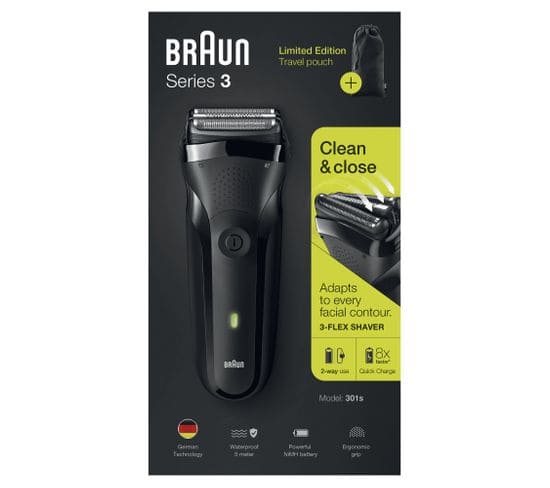 Rasoir électrique BRAUN 3-301 Series 3 3 têtes rasage