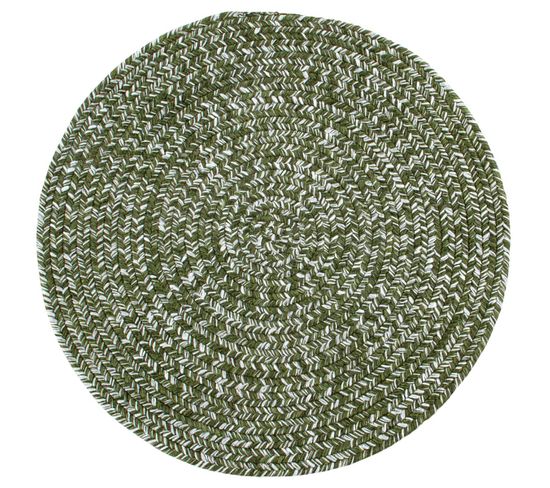 Tapis De Salon Juty En Polypropylène - Vert Olive - 120x120 Cm