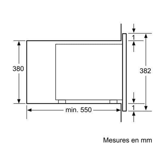 Micro-ondes encastrable BOSCH BFL550MB0 porte latéral