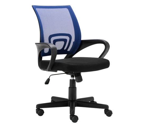 Fauteuil De Bureau Genius En Maille Bleu