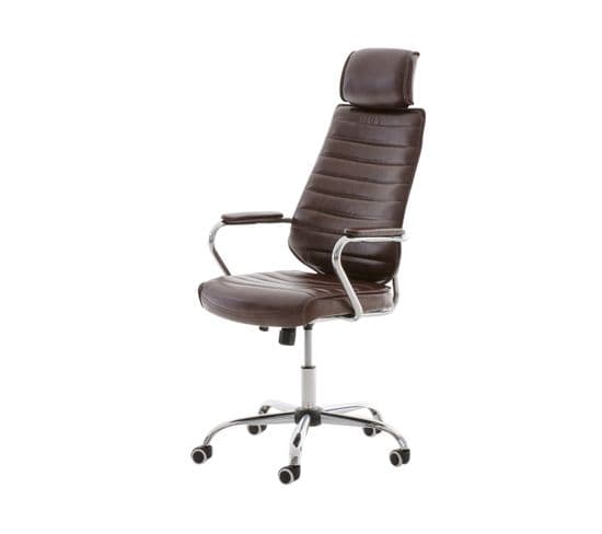 Fauteuil De Bureau  Rako Similicuir Bordeaux