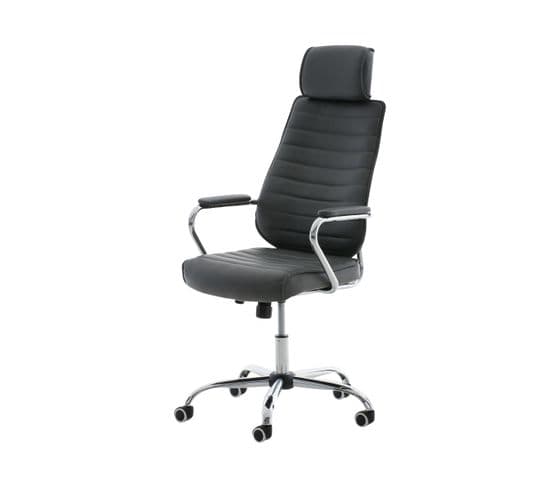 Fauteuil De Bureau  Rako Similicuir Gris