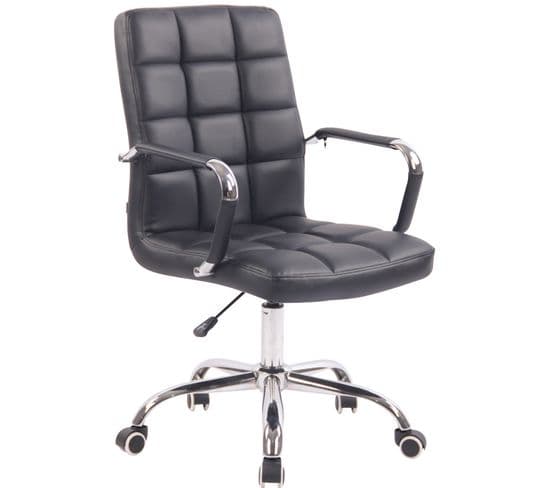 Fauteuil De Bureau Deli En Similicuir Noir