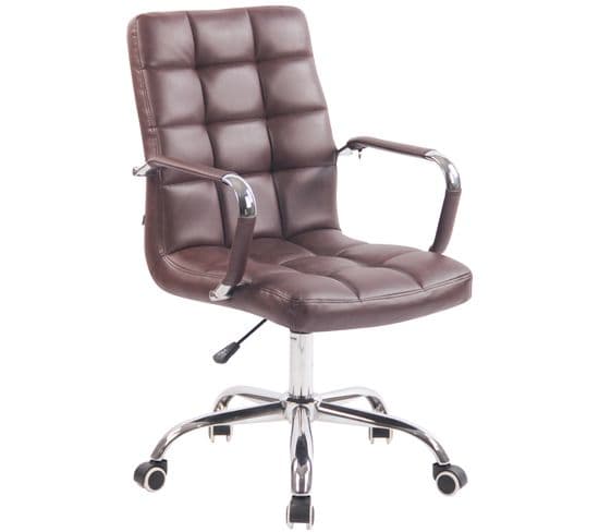 Fauteuil De Bureau Deli En Similicuir Bordeaux