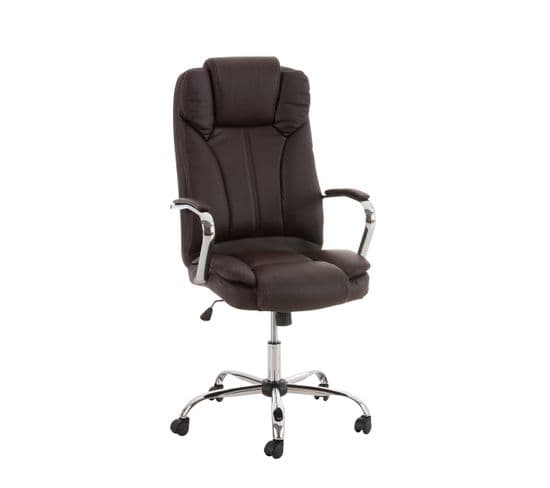 Fauteuil De Bureau Xxl Xanthos En Similicuir Avec Une  Capacité De Charge De 210 Kg Marron