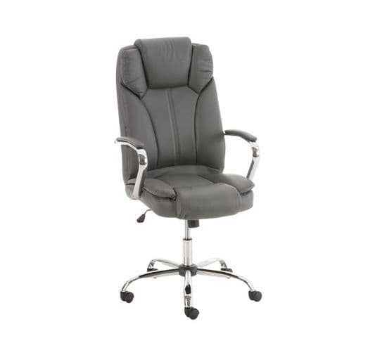 Fauteuil De Bureau Xxl Xanthos En Similicuir Avec Une  Capacité De Charge De 210 Kg Gris