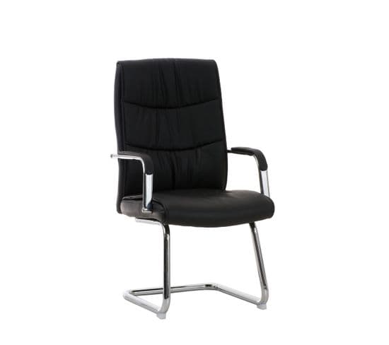 Chaise Cantilever Caro En Similicuir Noir