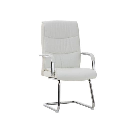 Chaise Cantilever Caro En Similicuir Blanc