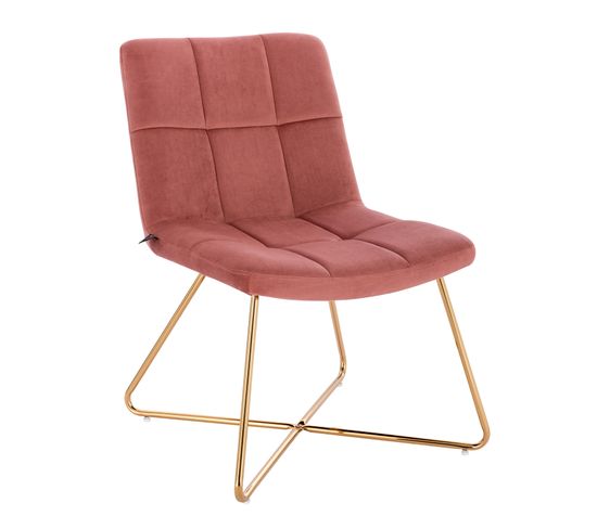 Fauteuil Lounge En Velours 64x58x82 Cm