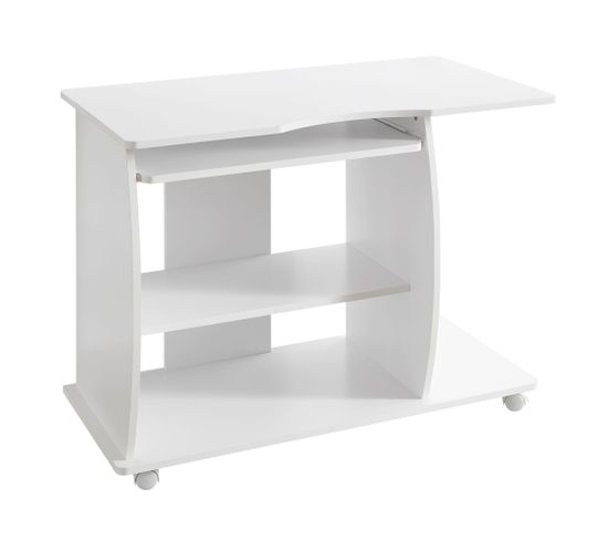 Table De Bureau 90x71x50 cm Blanc Table PC Table D'ordinateur