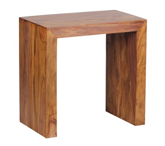 Table D'appoint Bois Massif 60x60x35cm Bout De Canapé Table De Salon