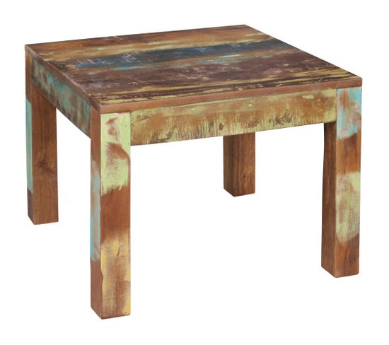 Table Basse Bois Massif 60x47x60 cm Table En Bois Table D'appoint Shabby