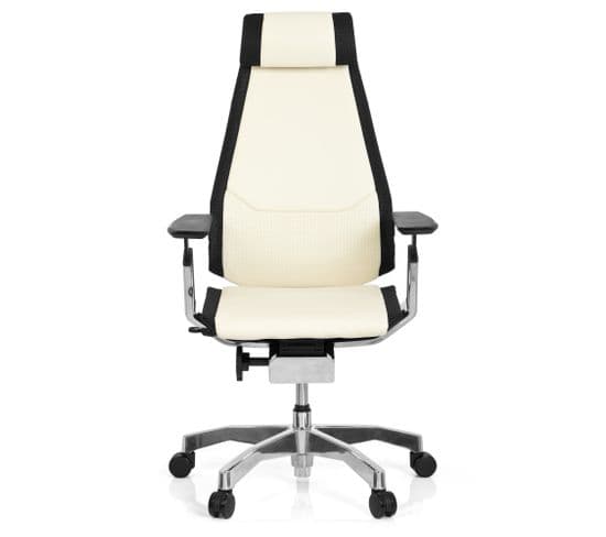 Siège De Bureau Haut De Gamme Genidia Pro Blanc/noir