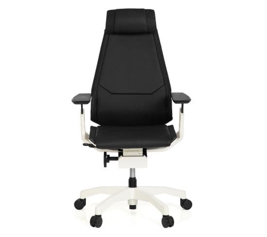 Siège De Bureau Haut De Gamme Genidia Pro White Noir