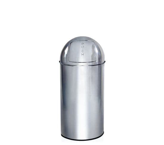 Poubelle Push 35l Chrome