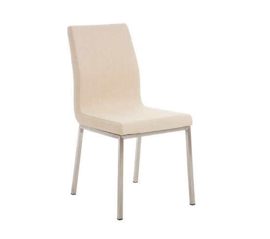 Chaise Colmar Avec Revêtement En Tissu Crème