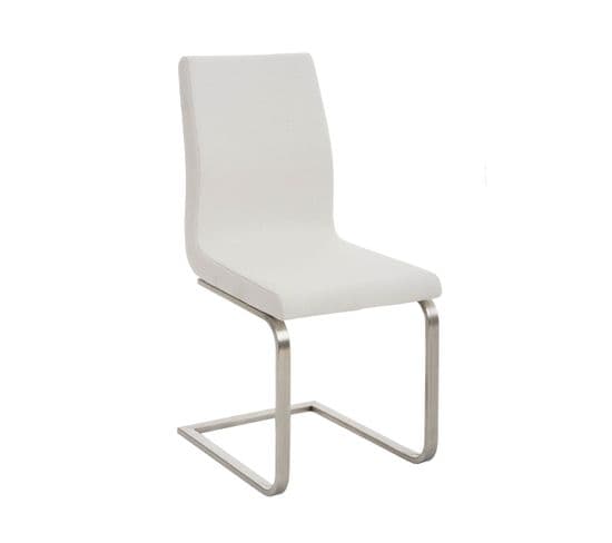 Chaise Belfort Revêtement En Tissu Blanc