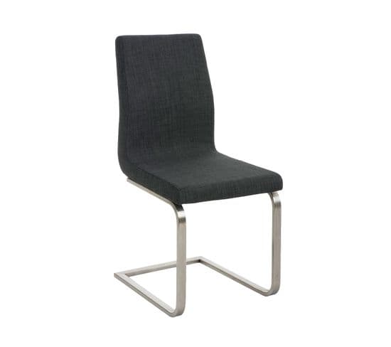 Chaise Belfort Revêtement En Tissu Gris Foncé