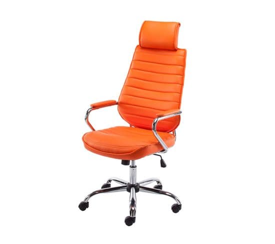 Fauteuil De Bureau  Rako Similicuir Orange