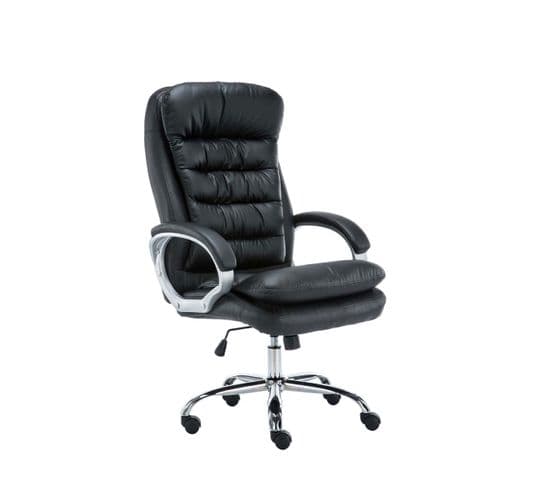 Fauteuil De Bureau Big Vancouver Similicuir Noir