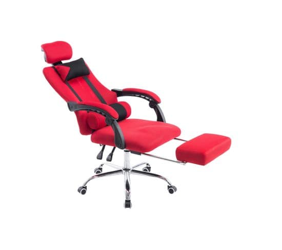 Fauteuil De Bureau Fellow Avec Repose-pieds Intégré Rouge