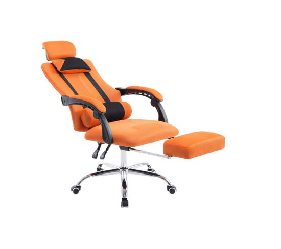 Fauteuil De Bureau Fellow Avec Repose-pieds Intégré Orange