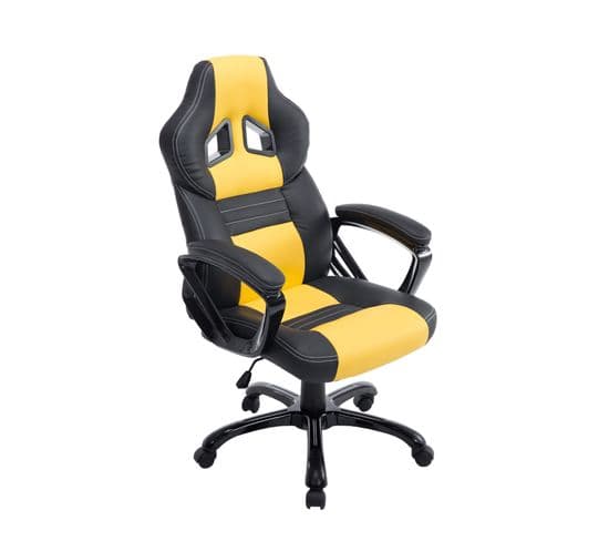 Fauteuil De Bureau / Gaming Pedro Noir / Jaune