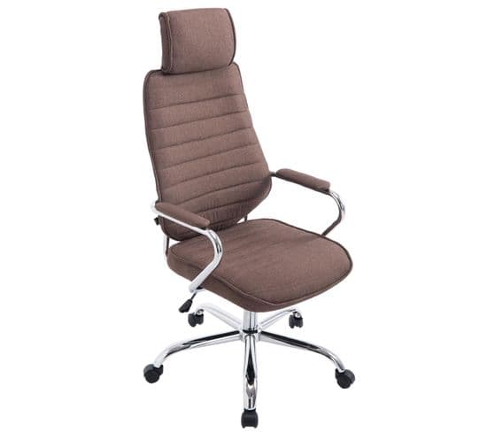 Fauteuil De Bureau Rako Tissu Marron