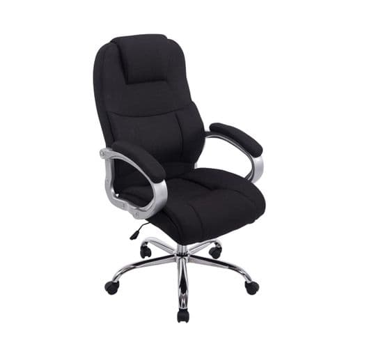 Fauteuil De Bureau Xl Apoll Tissu Noir