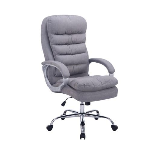 Fauteuil De Bureau Xxl Vancouver Tissu Gris