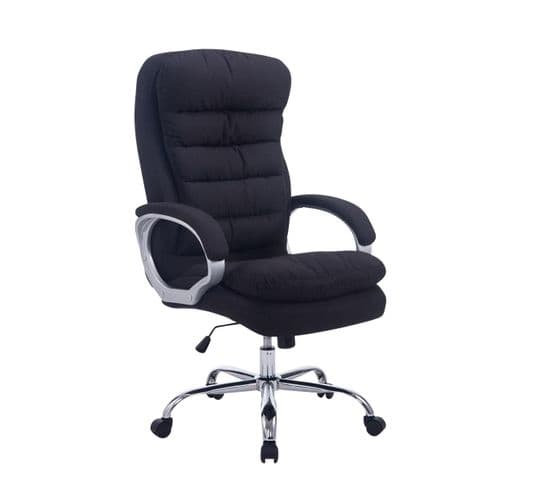 Fauteuil De Bureau Xxl Vancouver Tissu Noir