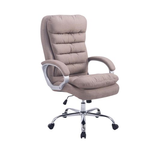 Fauteuil De Bureau Xxl Vancouver Tissu Taupe