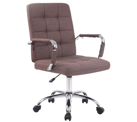 Fauteuil De Bureau Deli Pro Tissu Marron