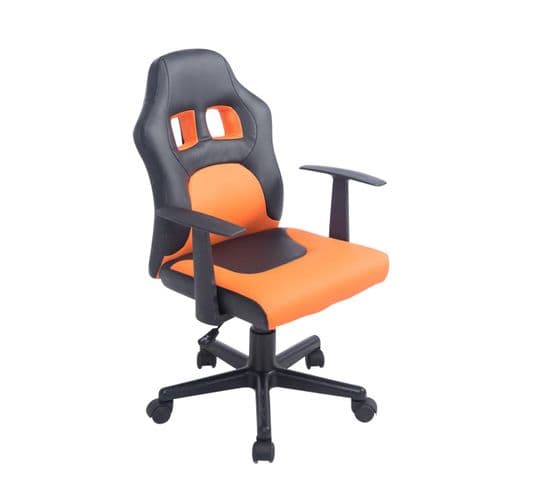 Fauteuil De Bureau Fun Pour Enfants Noir / Orange